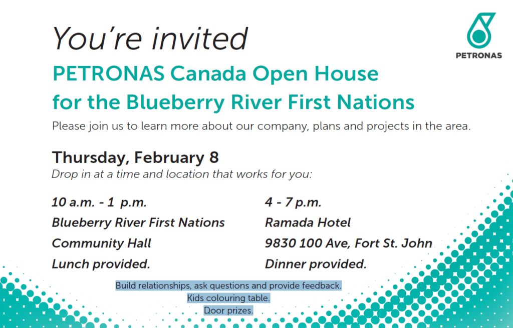 PETRONAS Open House - Blueberry River First Nations